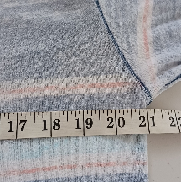 We The Free Arielle Printed Striped Long Sleeve Faded Ringer Tee - Picture 8 of 12